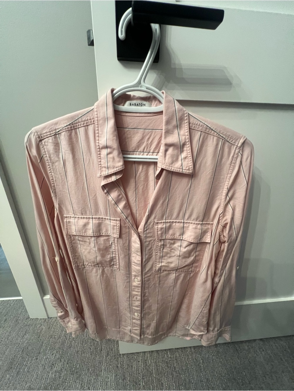 Babaton Striped Button Up Shirt, like new condition, size small